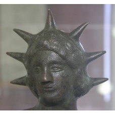 Head of the bust of Sol, the deity of sun